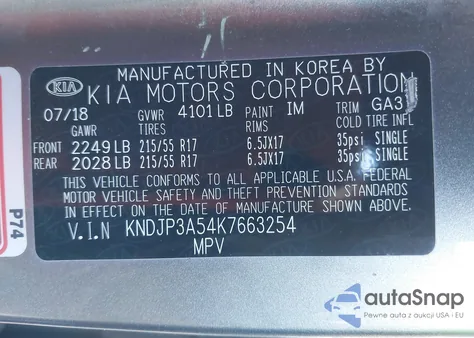 2019 Kia Soul + z USA, uszkodzony, nr VIN KNDJP3A54K7663254